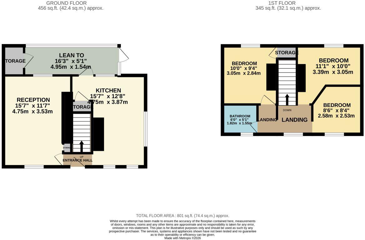 87 Mount Pleasant, Walsingham, Norfolk, NR22 6DE floorplan