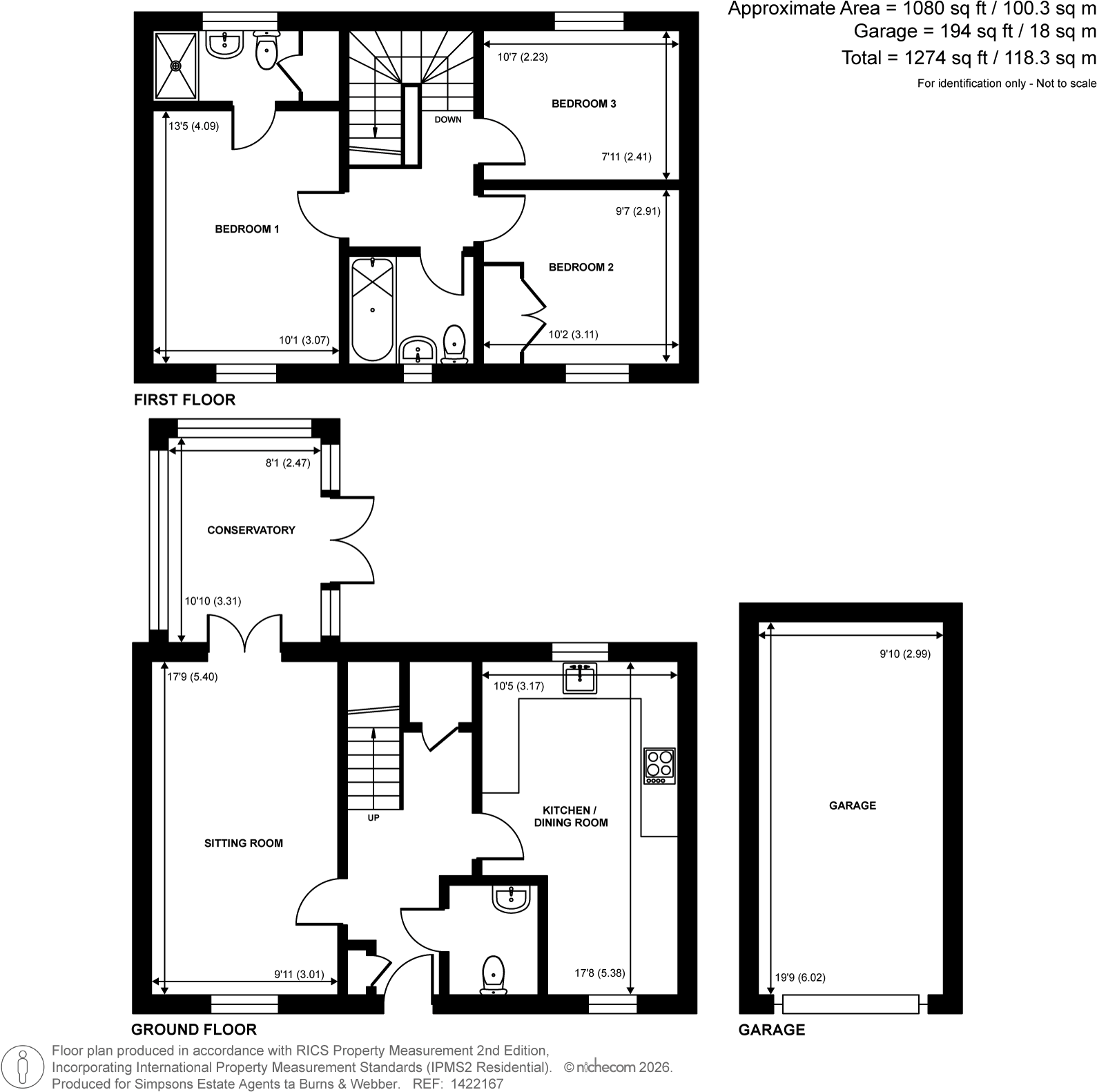 Melrose Close, Farnham, GU9 floorplan