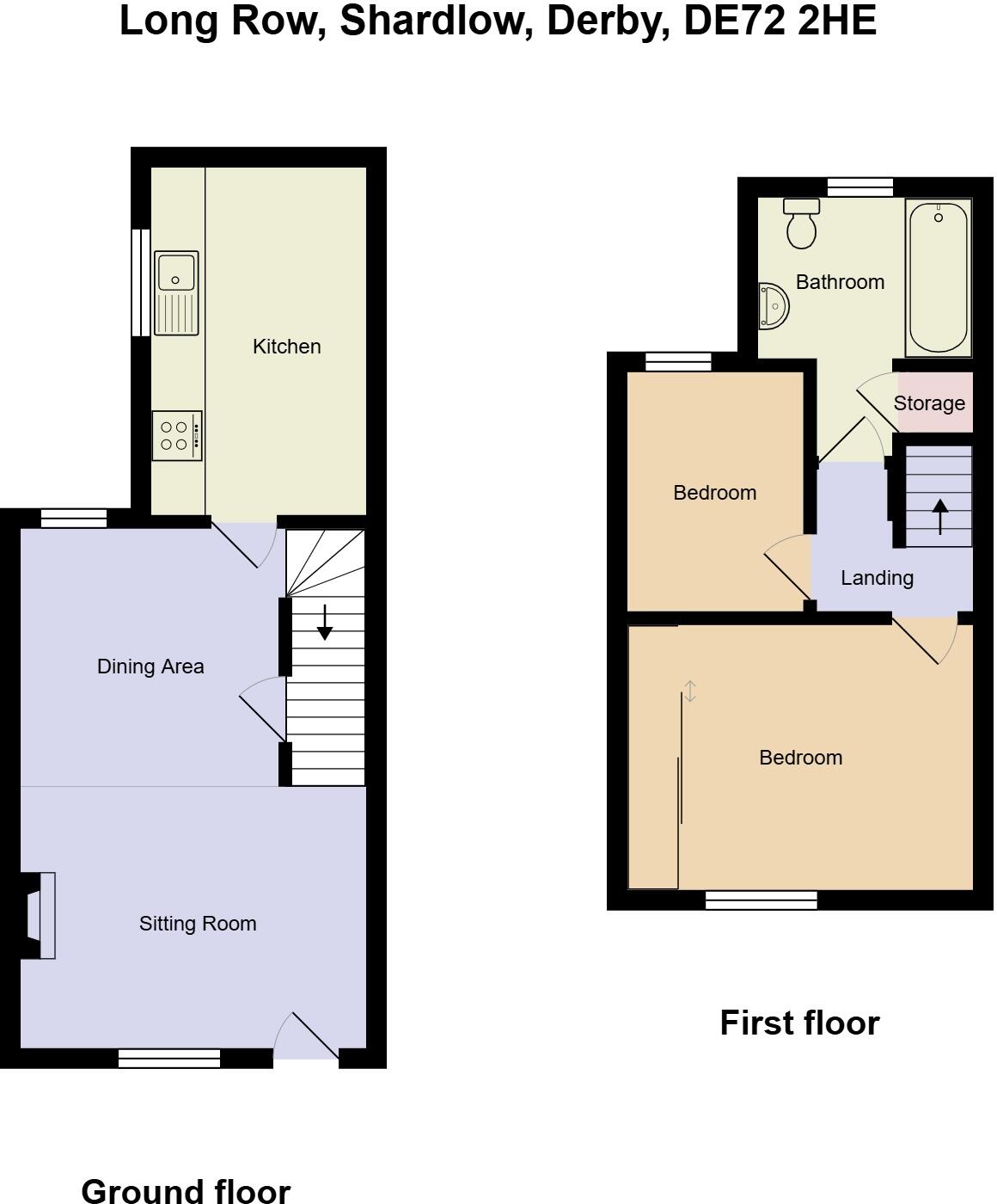 Long Row, Shardlow floorplan