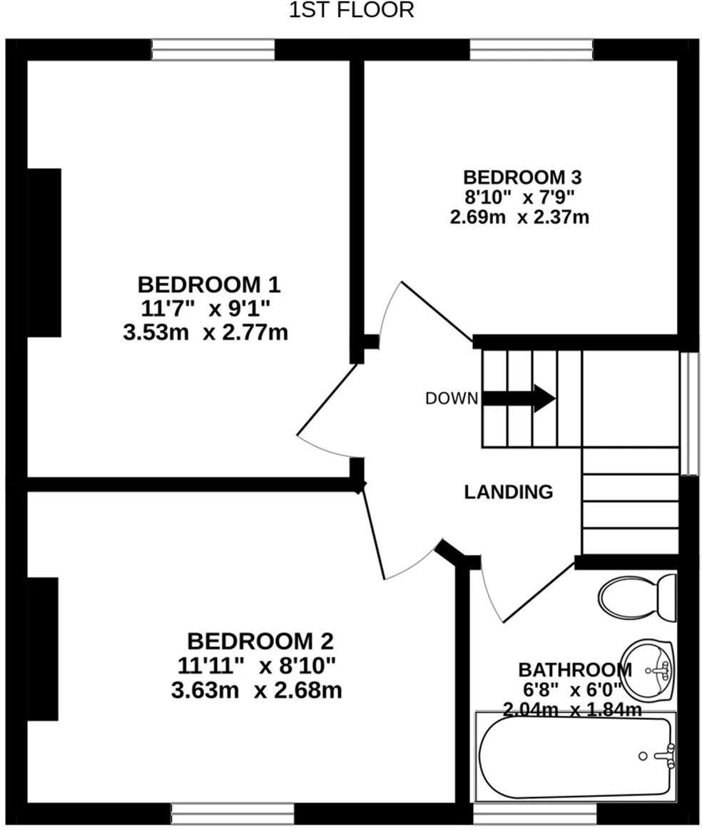 Braeside, Fairy Cottage, Laxey floorplan