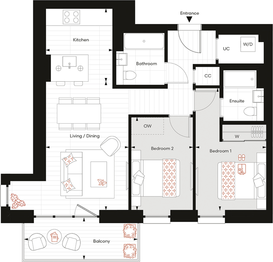 Botanical Apartments, Bow Green London, E3 floorplan