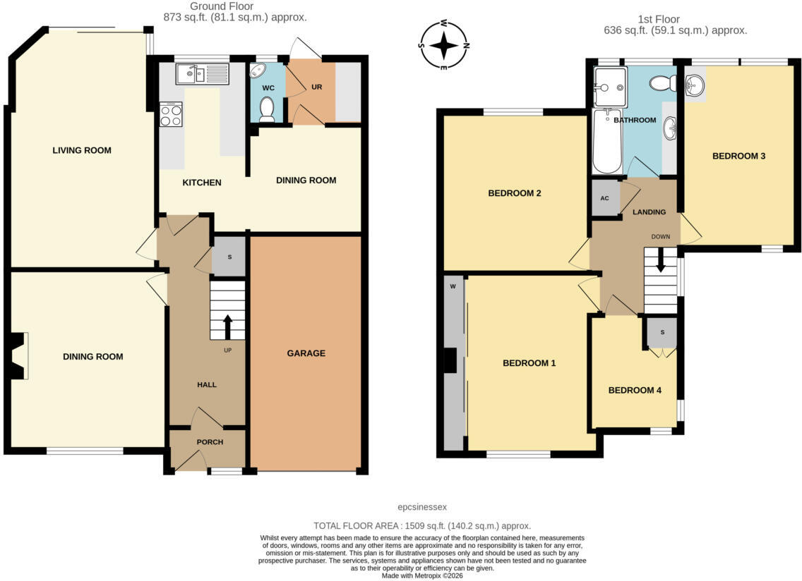 Marlborough Gardens, Upminster, Essex floorplan