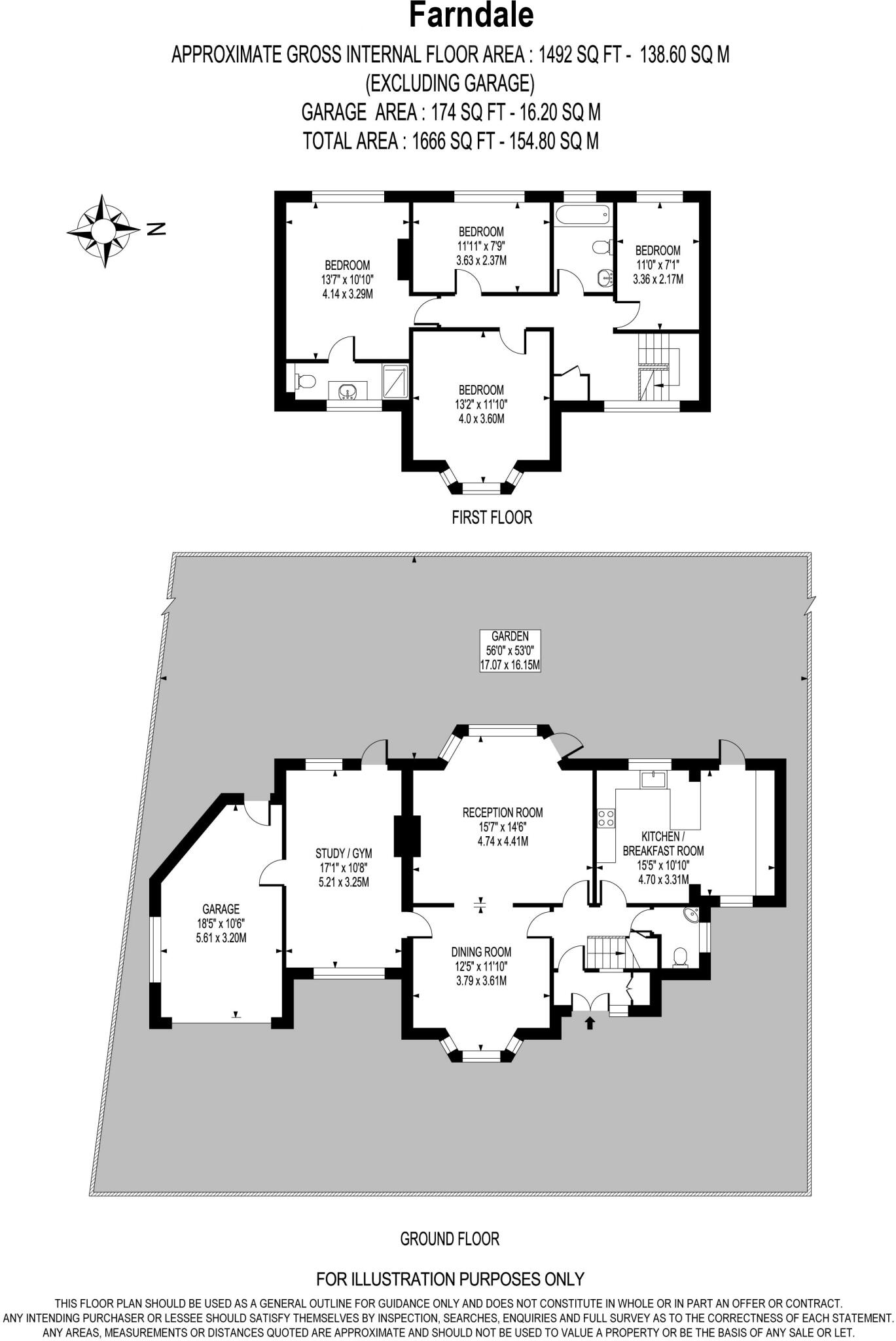 Woodstock Lane North, Long Ditton, Surbiton, Surrey, KT6 floorplan