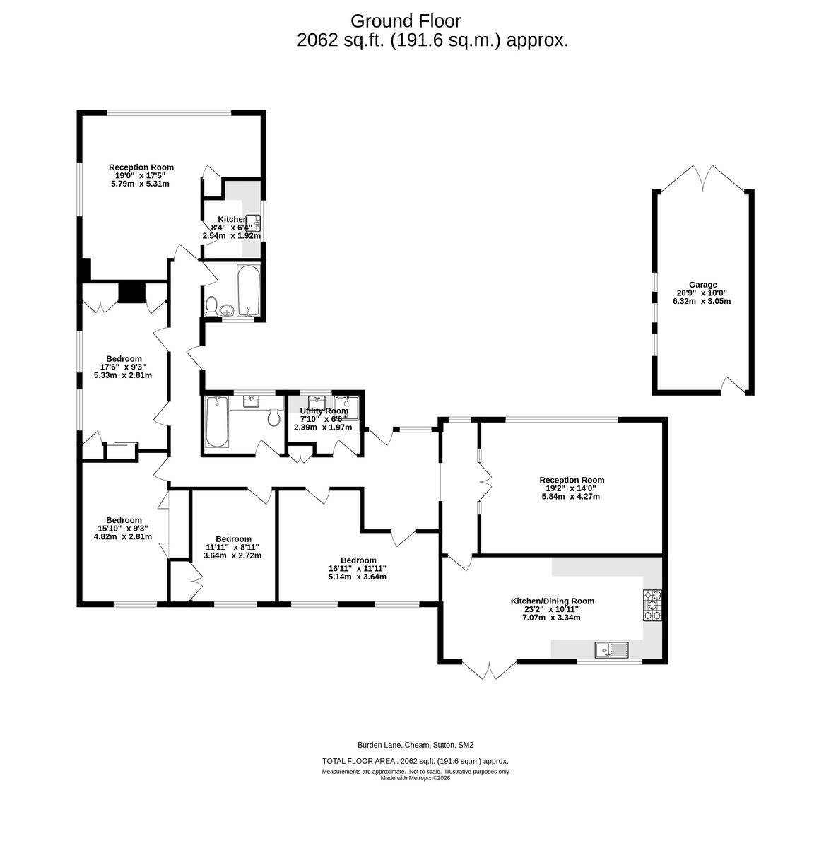 Burdon Lane, Sutton floorplan