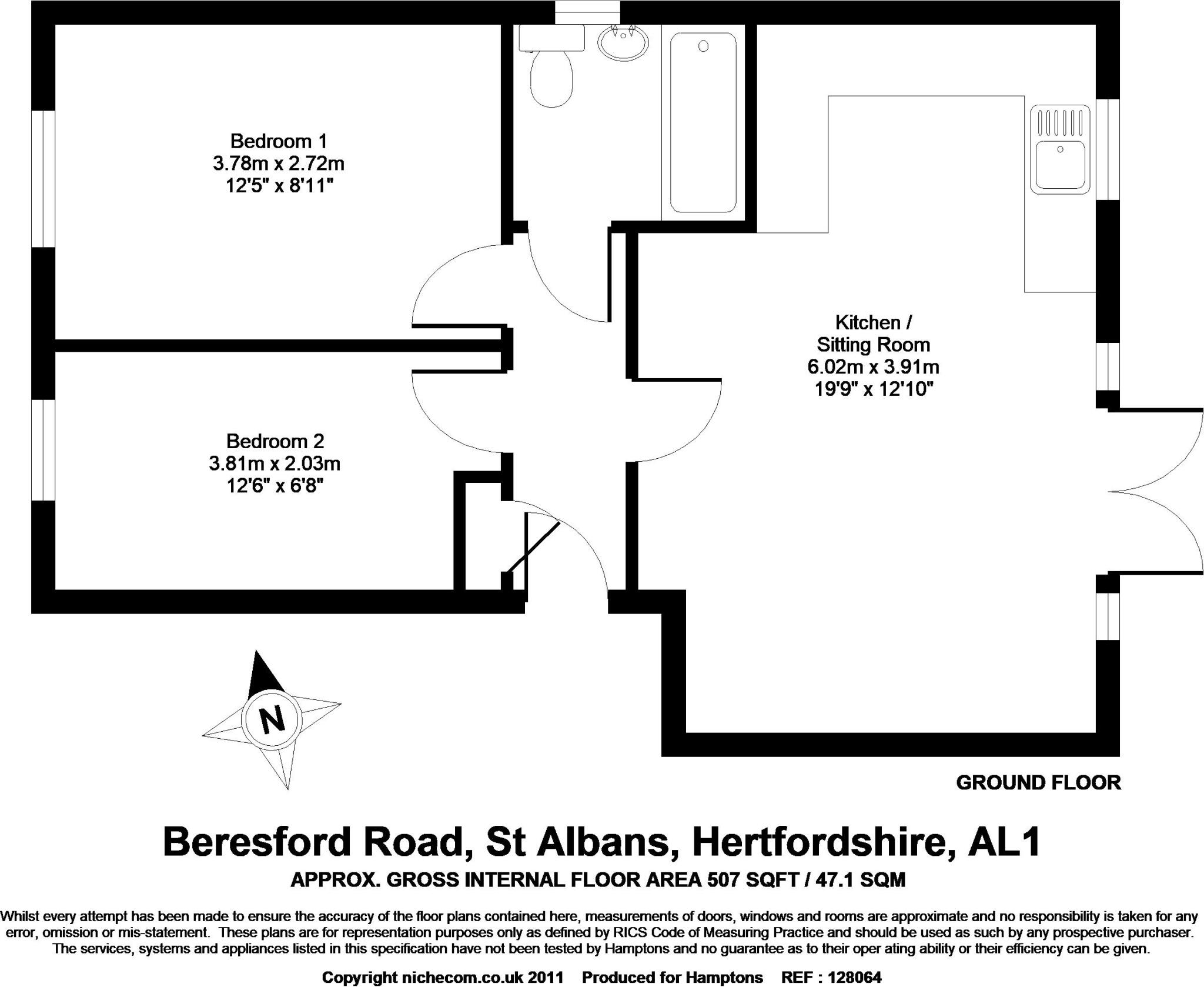 Beresford Road St. Albans AL1 floorplan