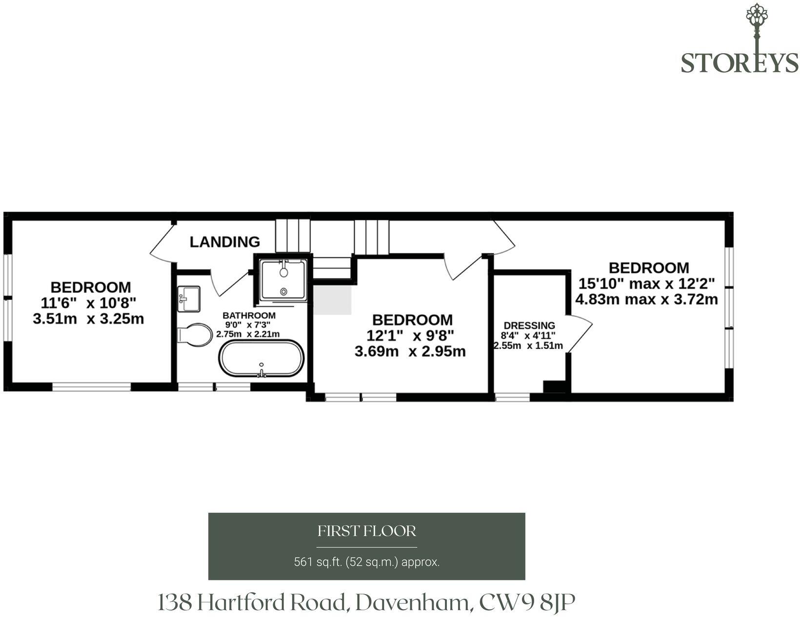 138 Hartford Road, Davenham, CW9 8JP floorplan