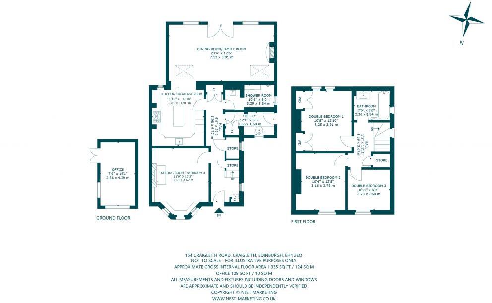154 Craigleith Road, Craigleith, Edinburgh, EH4 2EQ floorplan