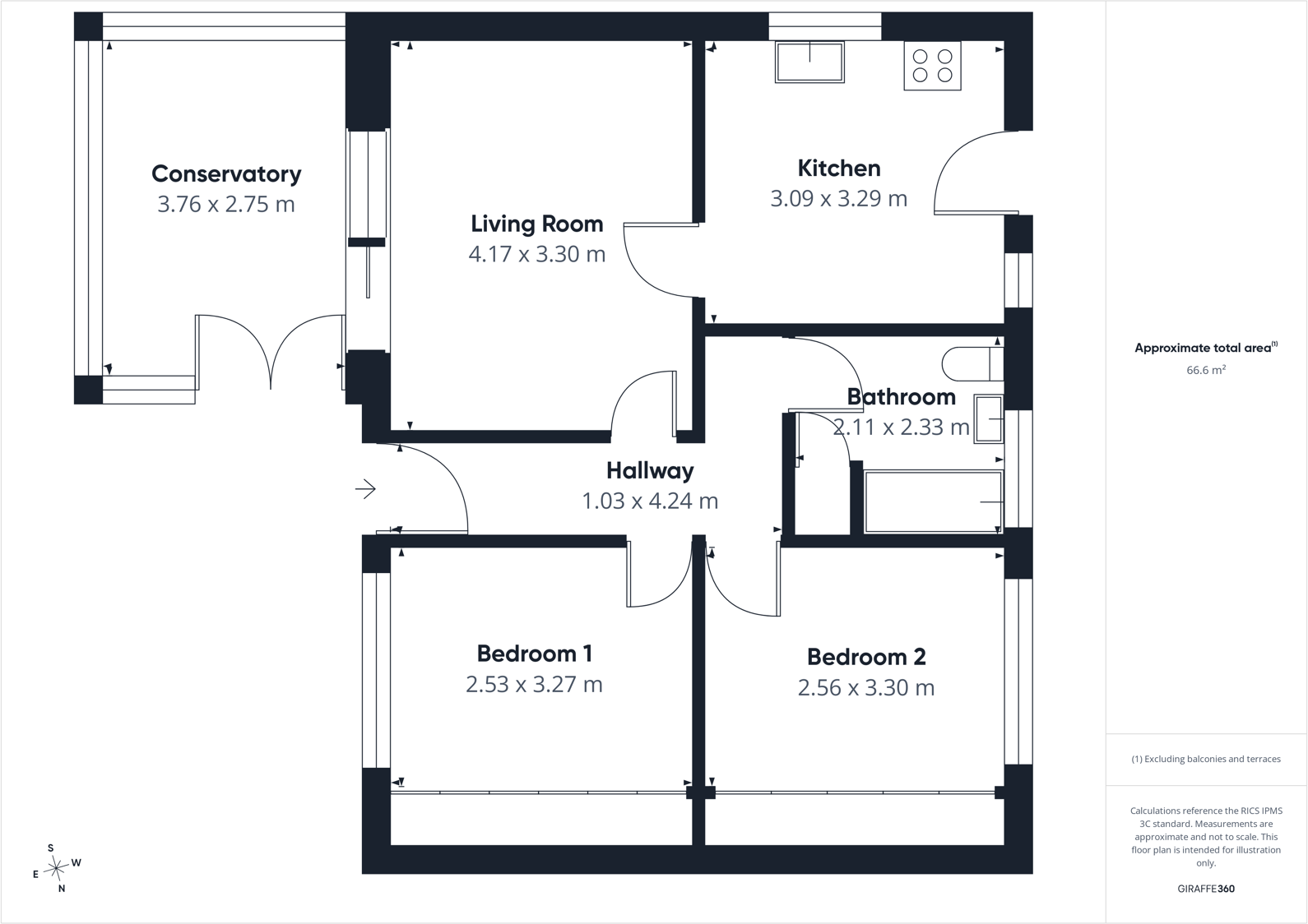 Monkwray Brow, Whitehaven, Cumbria, CA28 floorplan