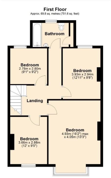 2 Thorpe Road, Melton Mowbray, Leicestershire LE13 1SG floorplan