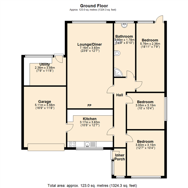 Crown Drive, Spalding floorplan