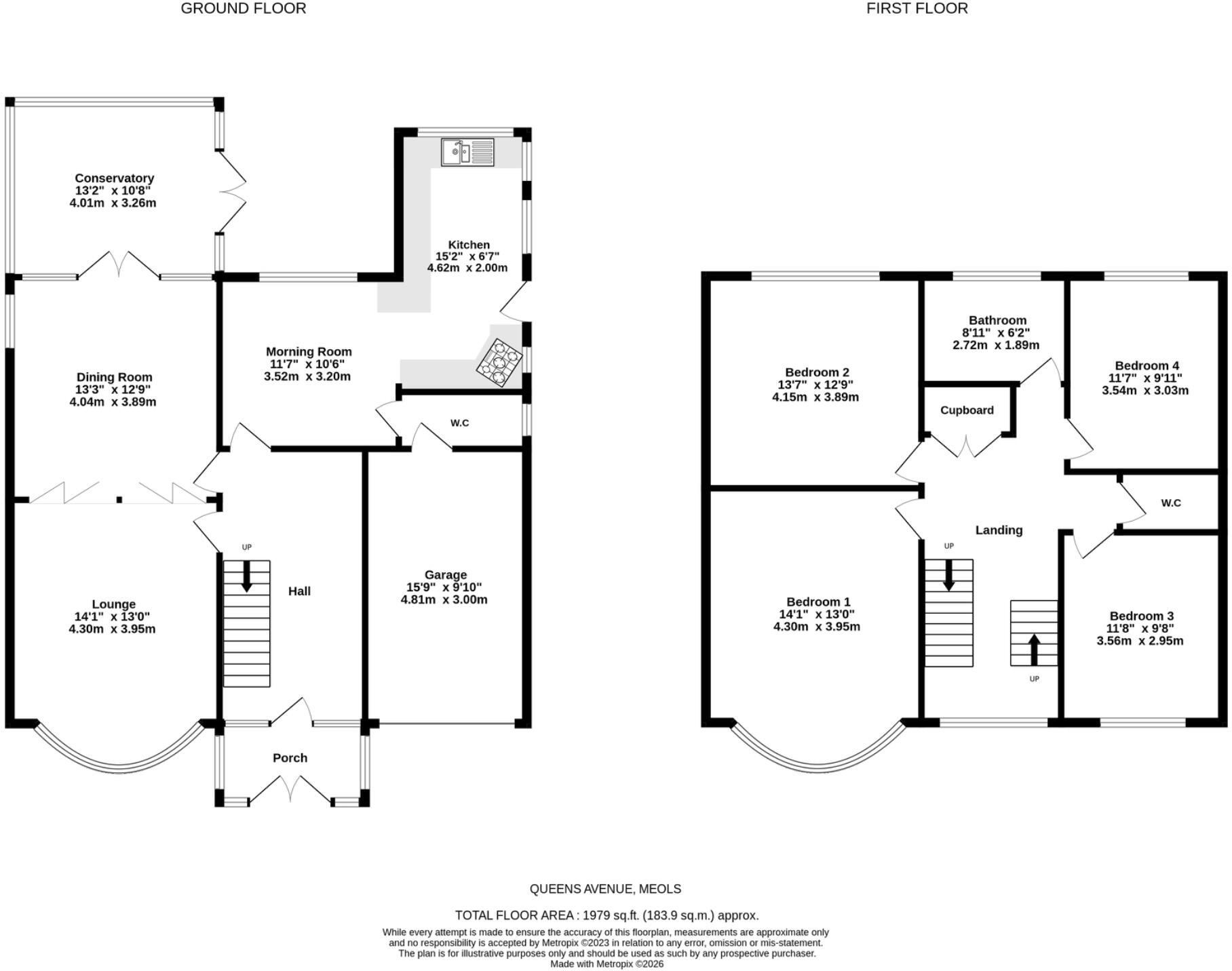 Queens Avenue, CH47 floorplan
