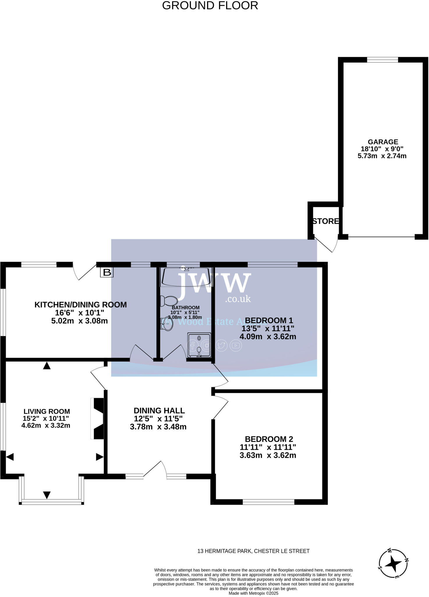 13, Hermitage Park, Chester Le Street, County Durham, DH3 floorplan