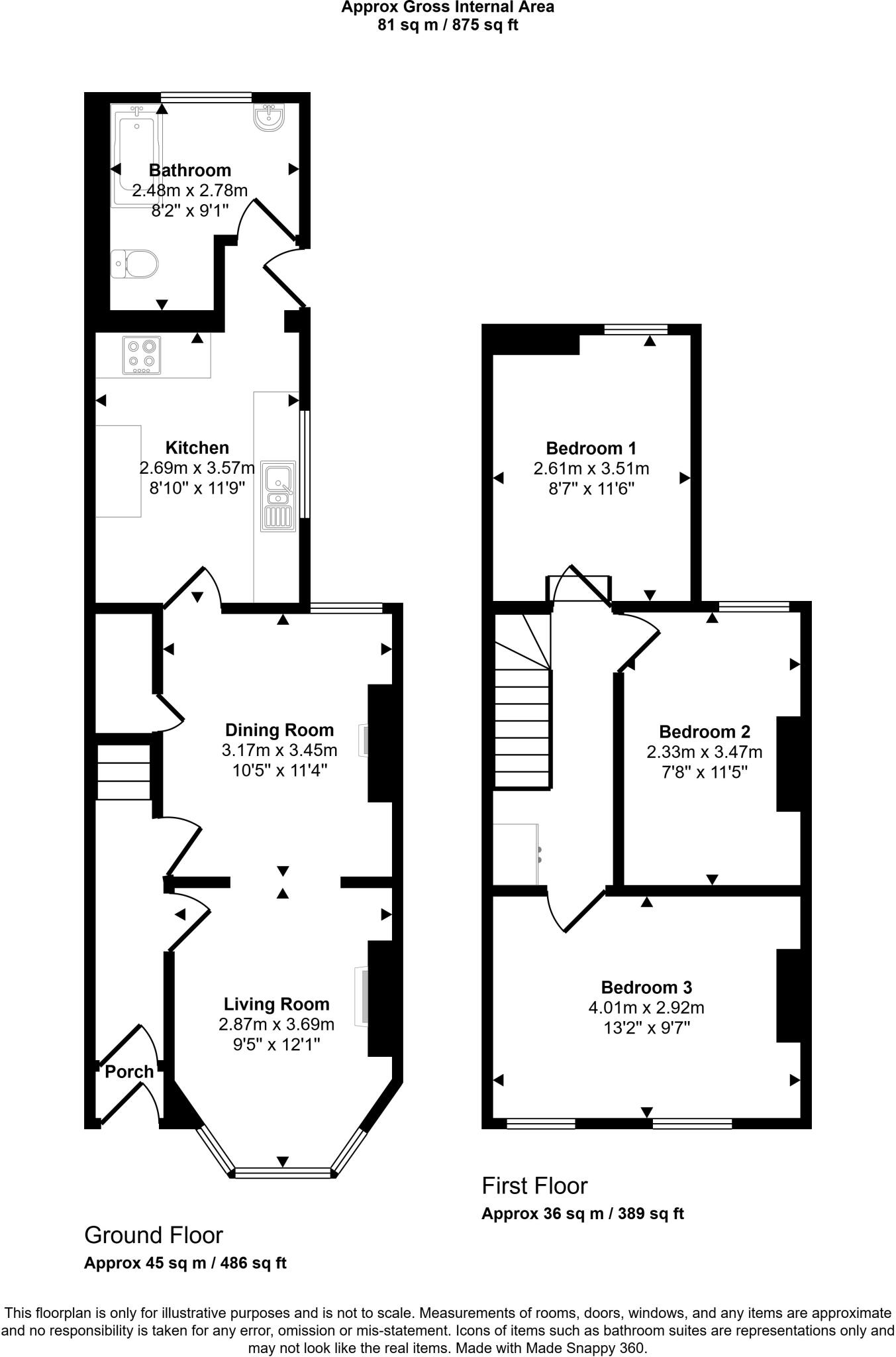 Inverness Place, Roath, Cardiff floorplan