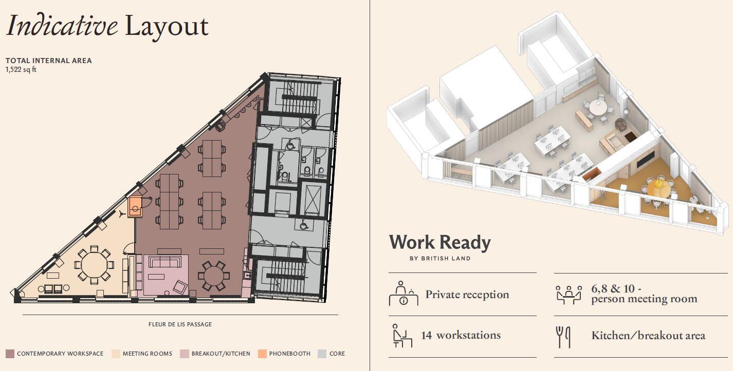 Indicative layout - Nicholls & Clarke (typical floor - 4-12)
