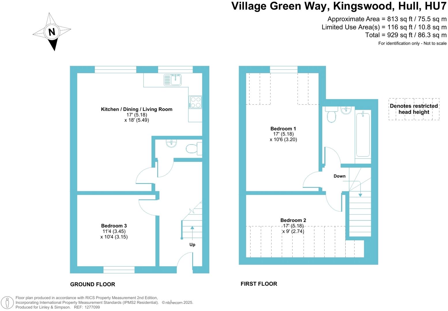 Village Green Way, Kingswood, Hull, East Riding of Yorkshi, HU7 floorplan