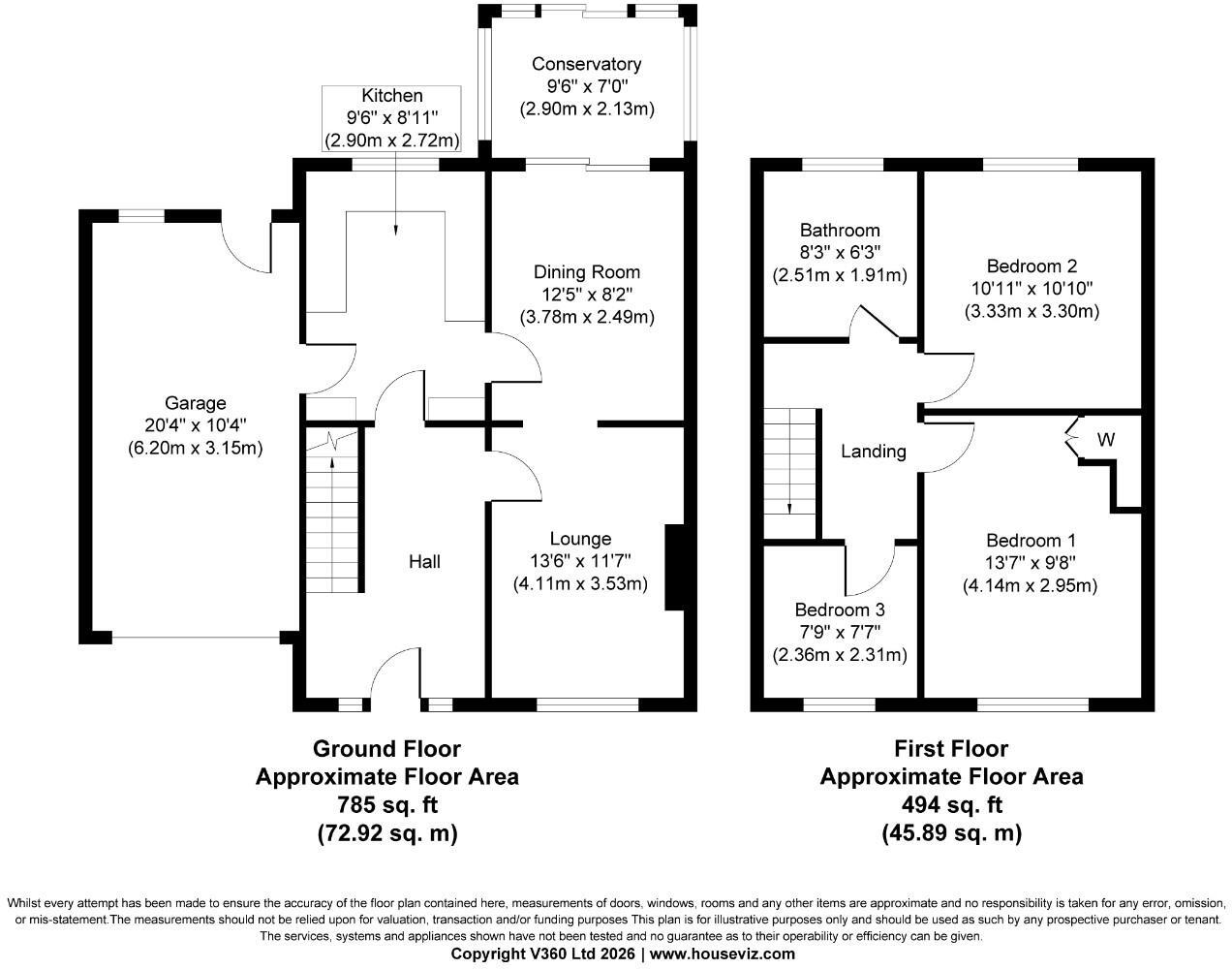 Debra Close, Great Sutton floorplan