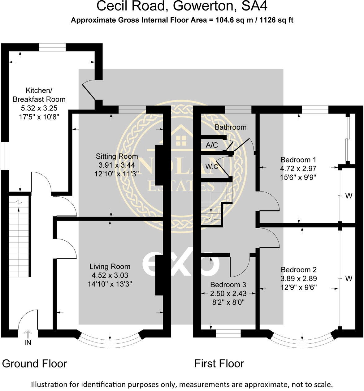 Cecil Road, Gowerton, Swansea, SA4 3DW floorplan