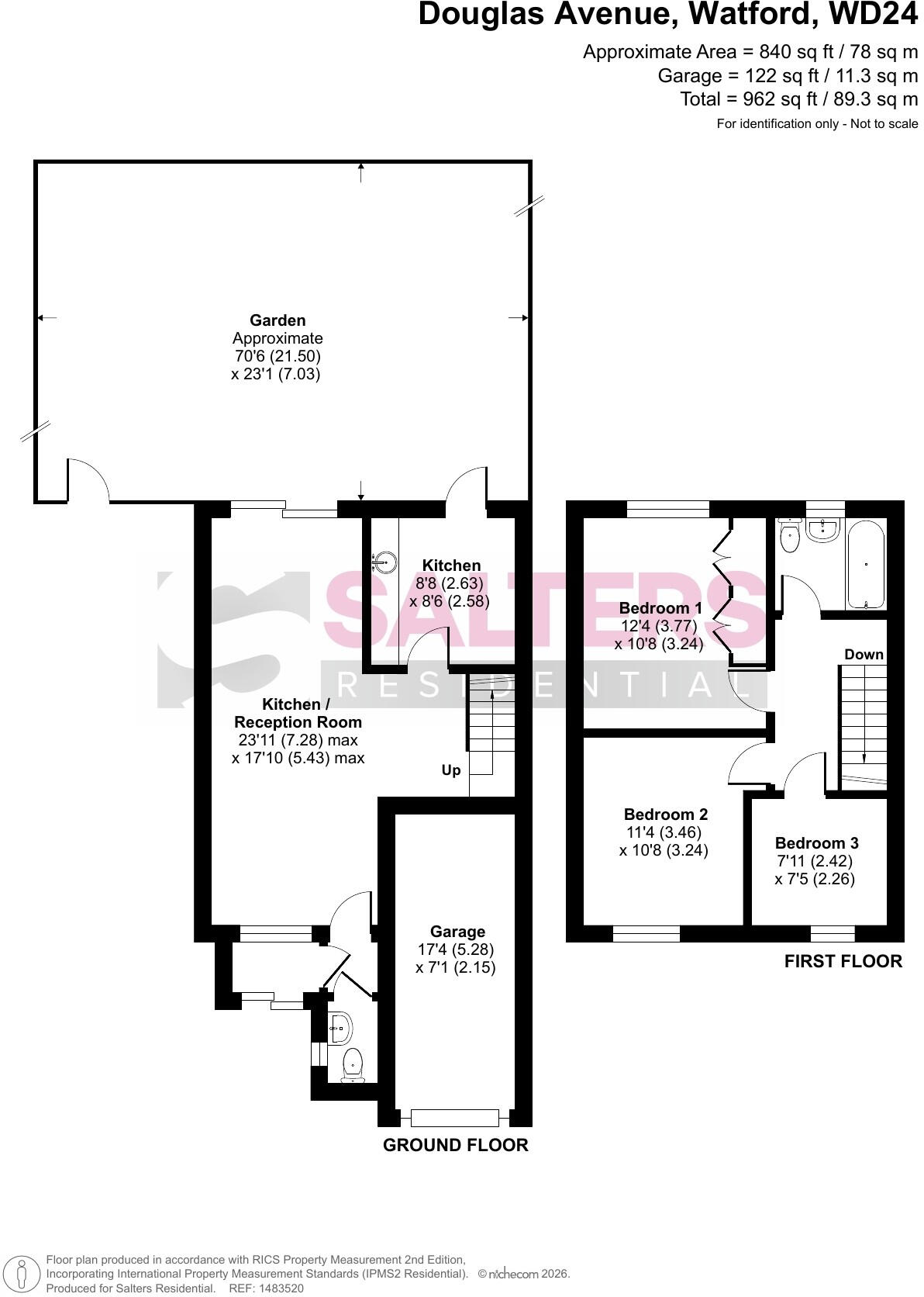 Douglas Avenue, Watford WD24 7LT floorplan