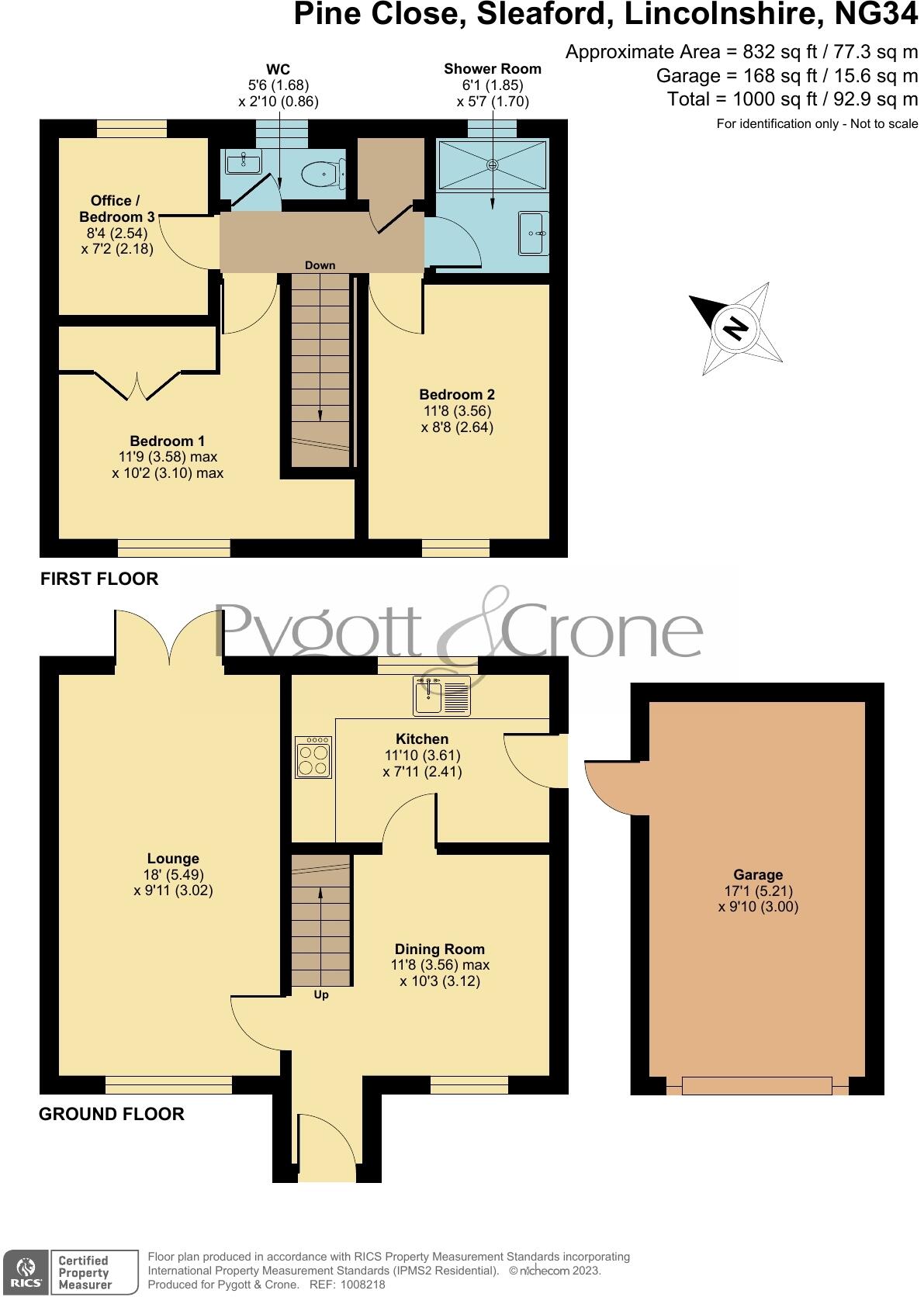 Pine Close, Sleaford, Lincolnshire, NG34  floorplan