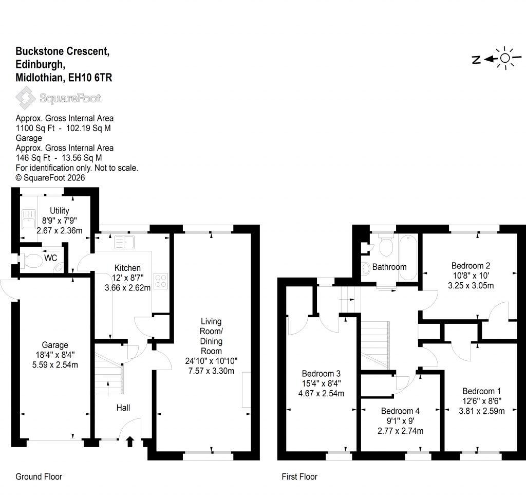 85 Buckstone Crescent, Buckstone, Edinburgh, EH10 6TR floorplan