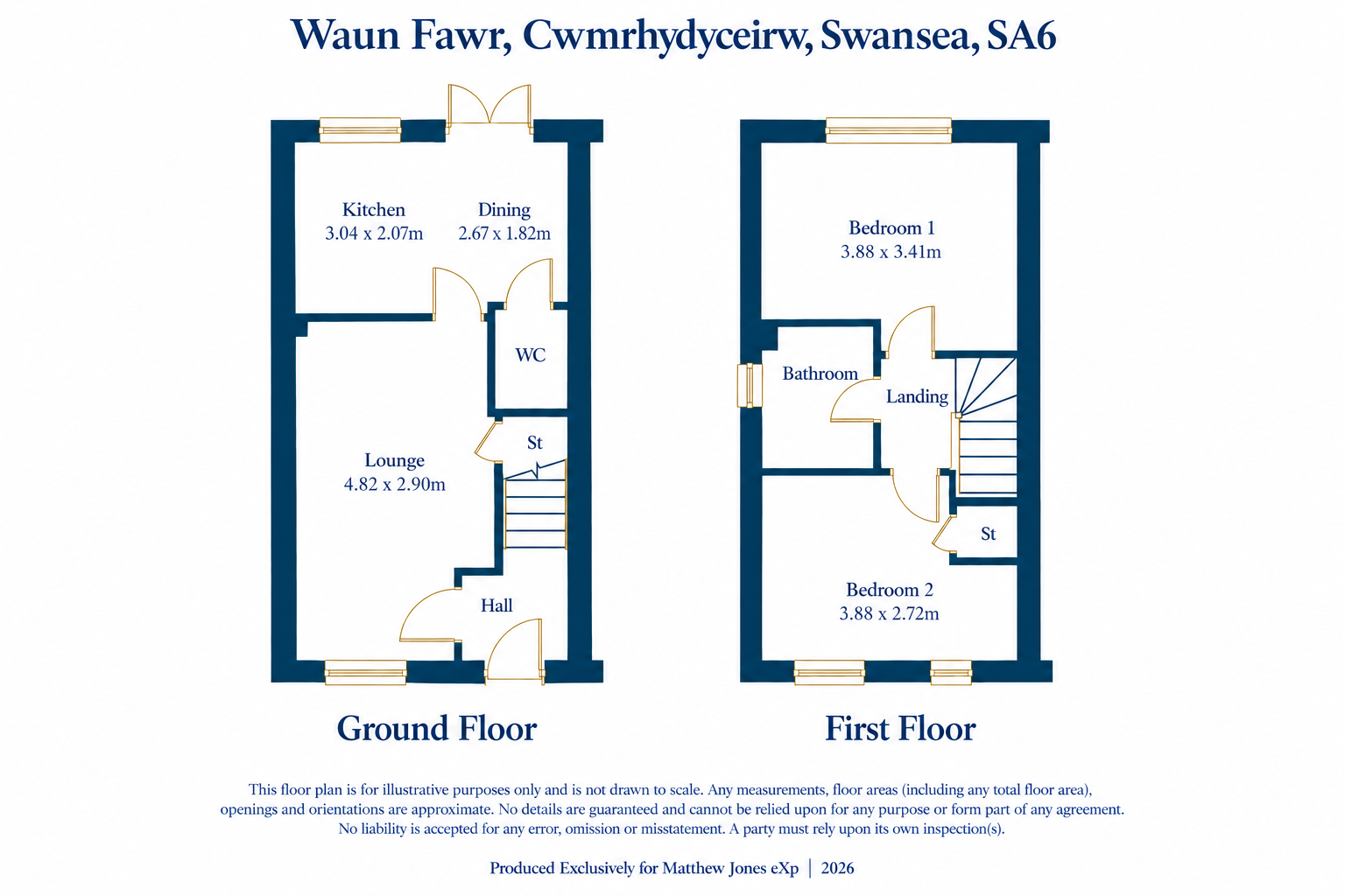Waun Fawr, Cwmrhydyceirw, SWANSEA, SA6 6FG floorplan