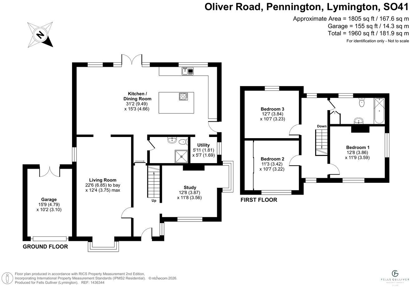 Oliver Road, Pennington, Lymington, SO41 floorplan
