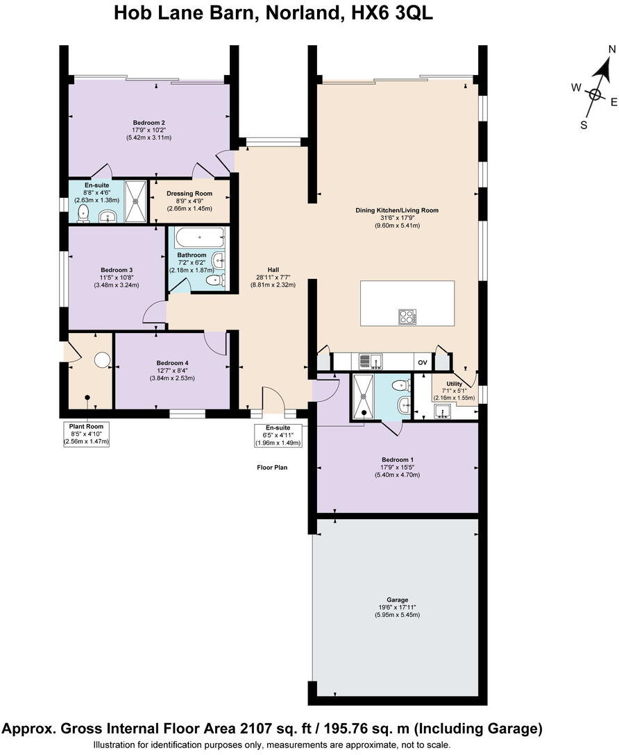 Hob Lane Barn, Hob Lane, Norland, HX6 floorplan