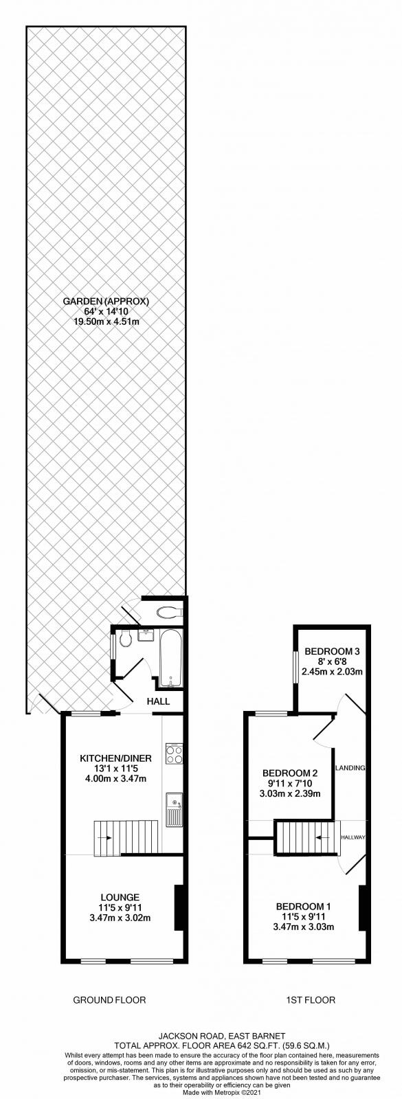 Jackson Road, EAST BARNET, EN4 floorplan