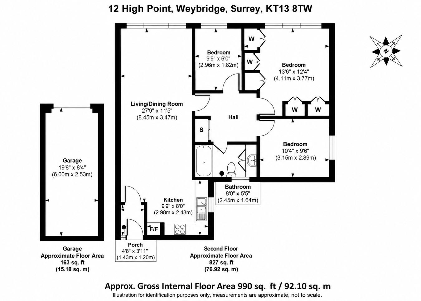 High Point, Weybridge, KT13 floorplan