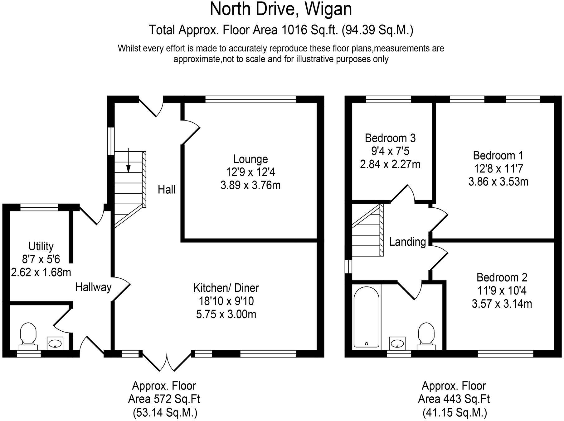North Drive, Appley Bridge, WN6 floorplan