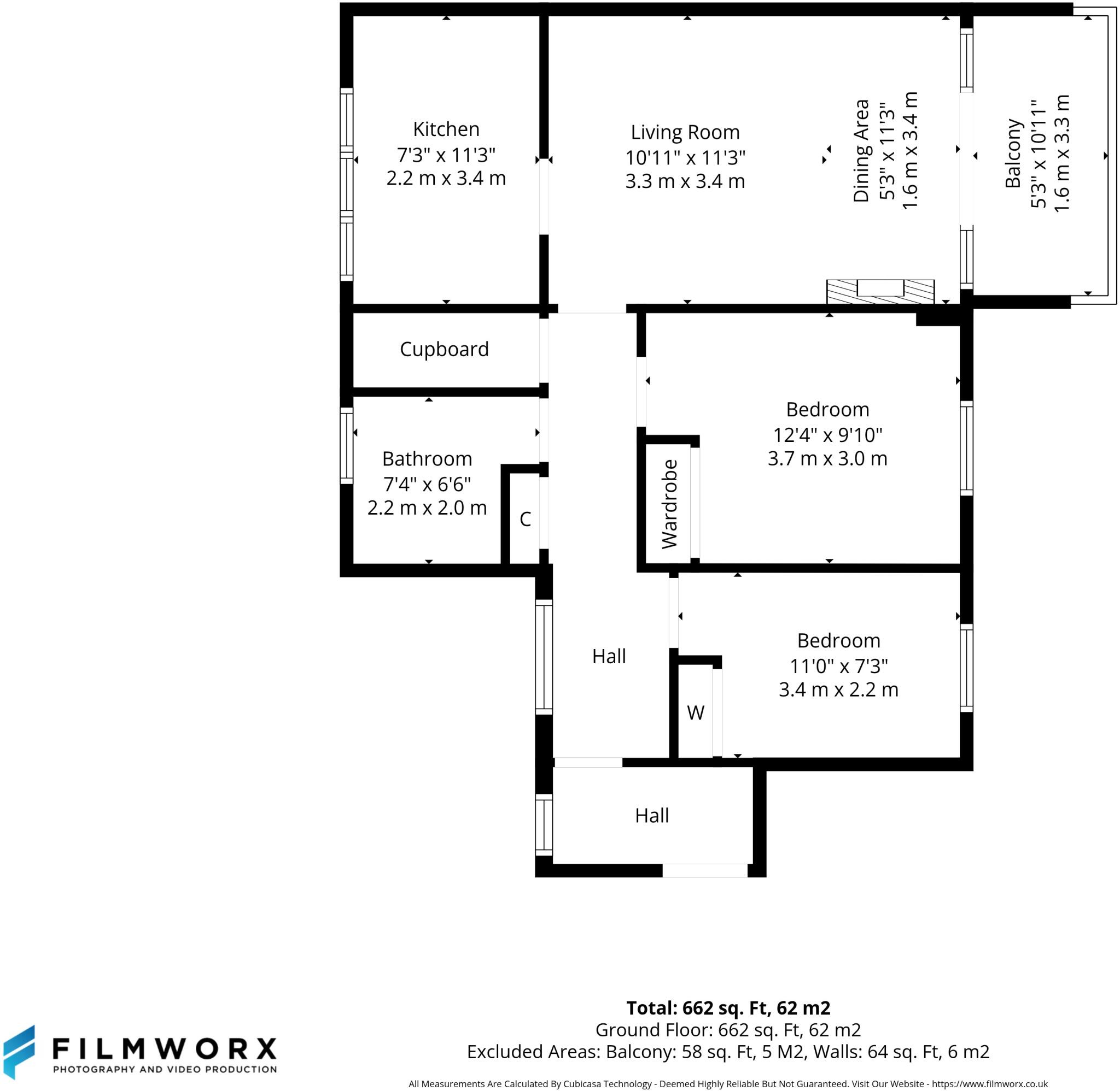 1/1, 42 Napiershall Street, North Woodside, G20 6EX floorplan