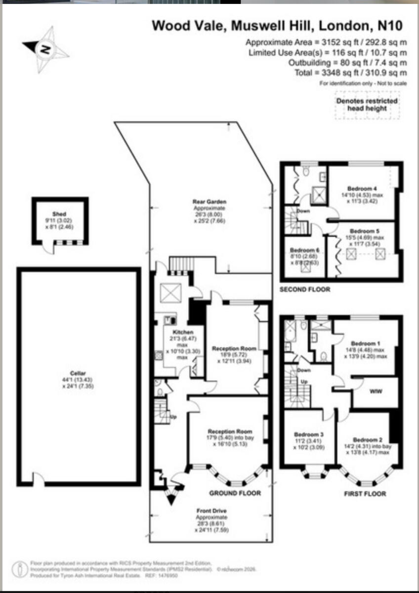 Wood Vale, London, N10 floorplan