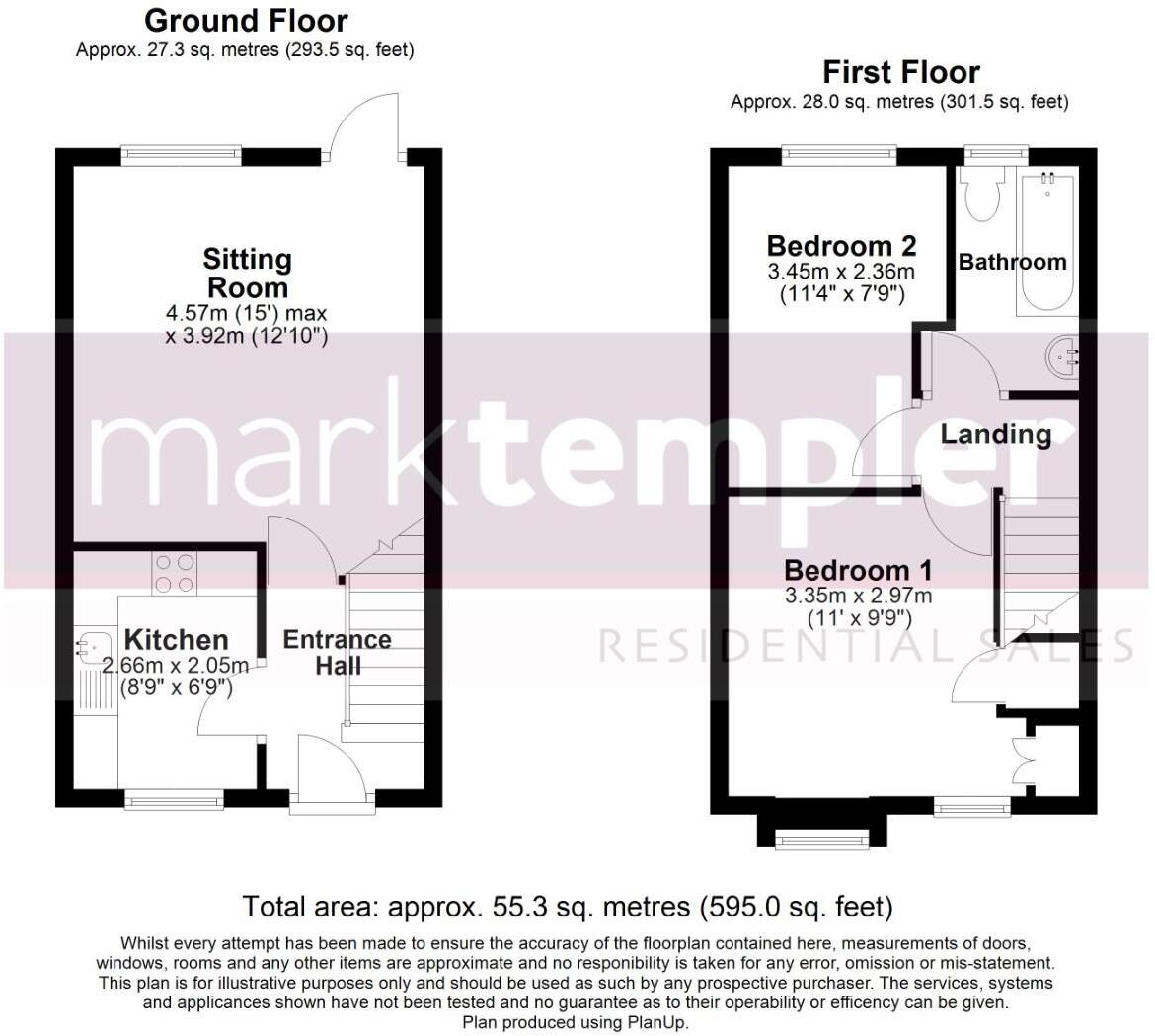 Two bedroom home in a quiet cul-de-sac in the North end of Yatton floorplan