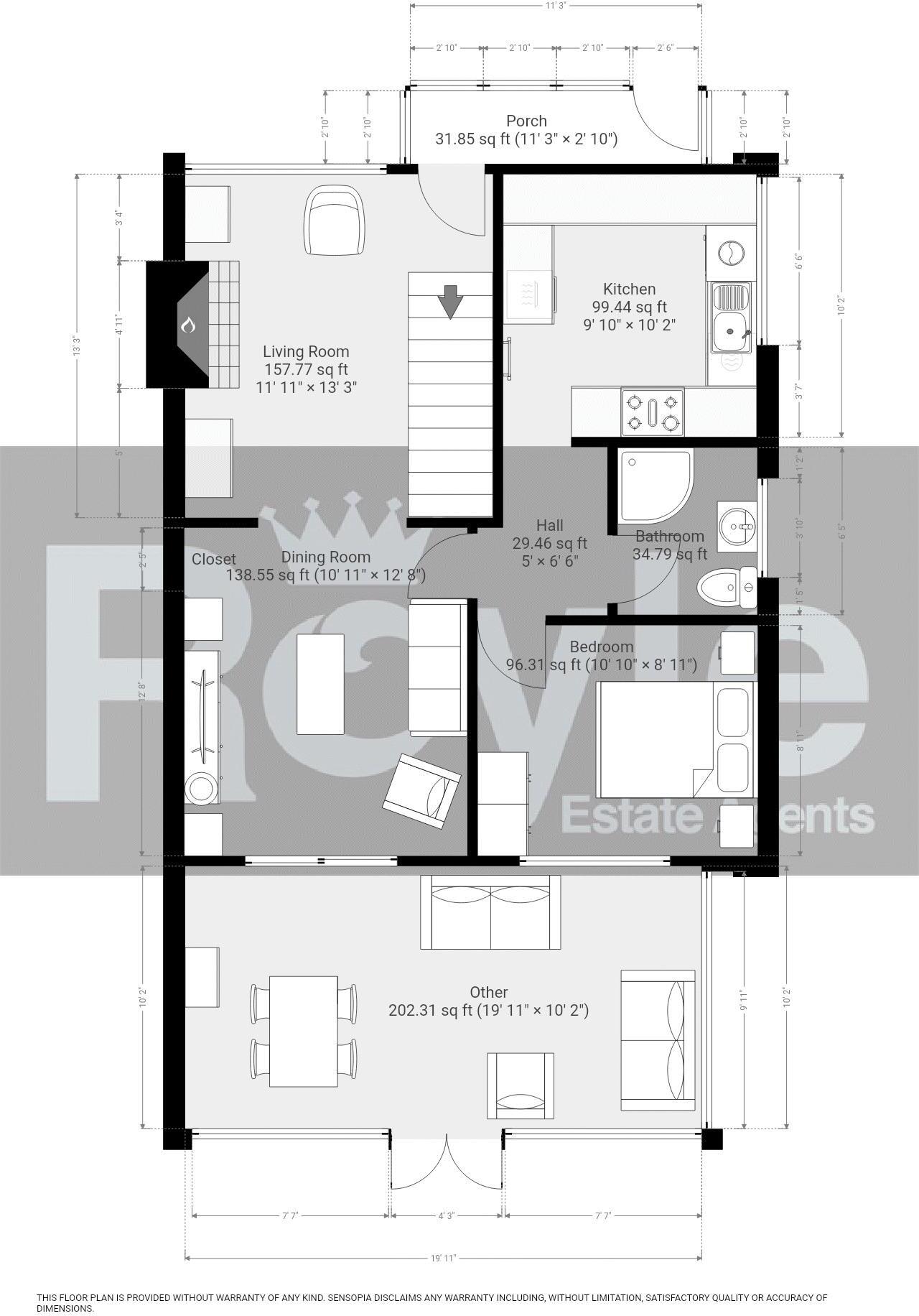 No. 84, Coniston Avenue, Knott End-on-Sea. floorplan