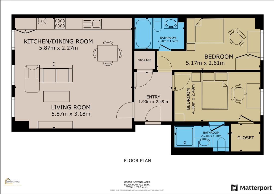 Rent Includes All Bills, Exeter floorplan