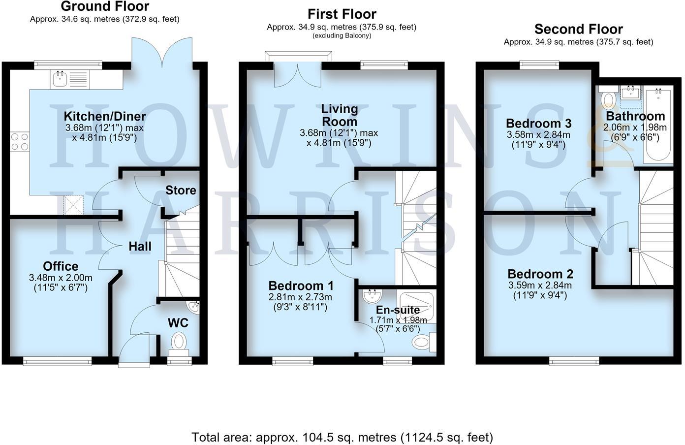 37, Edward Street, Overseal, DE12 floorplan