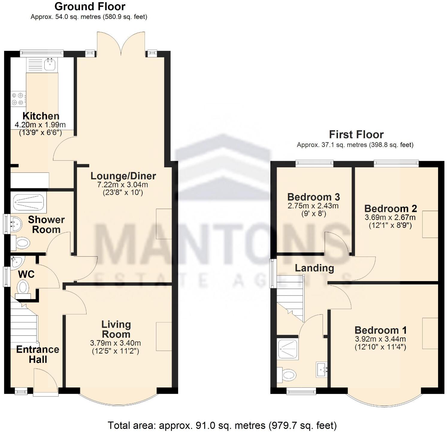 Beechwood Road, Luton, Bedfordshire, LU4 9RD floorplan