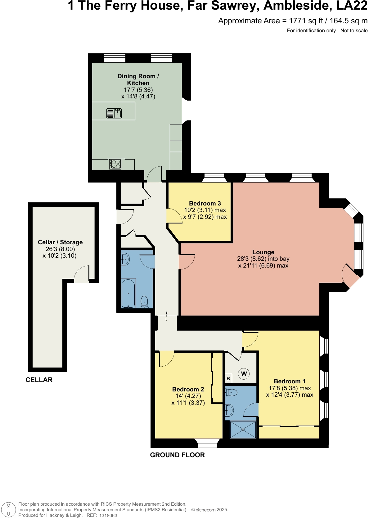 1 The Ferry House, Far Sawrey, Ambleside, Cumbria, LA22 0LZ floorplan