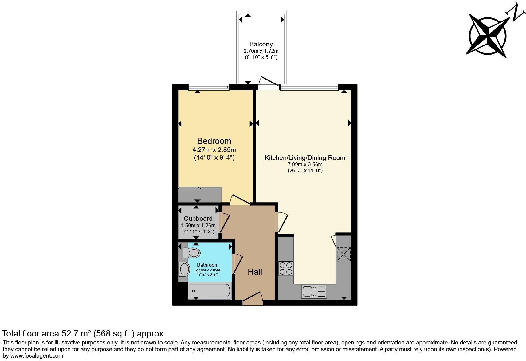 1, Highland Street, London, E15 floorplan