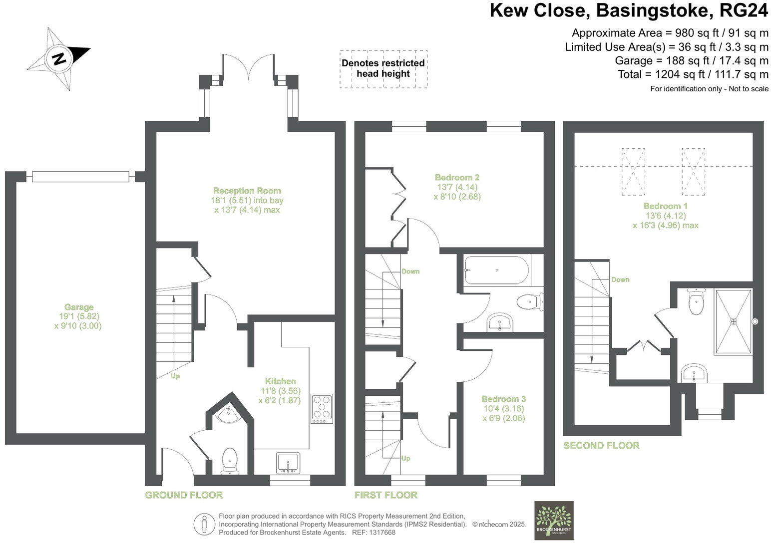 Kew Close, Basingstoke, RG24 9TP floorplan
