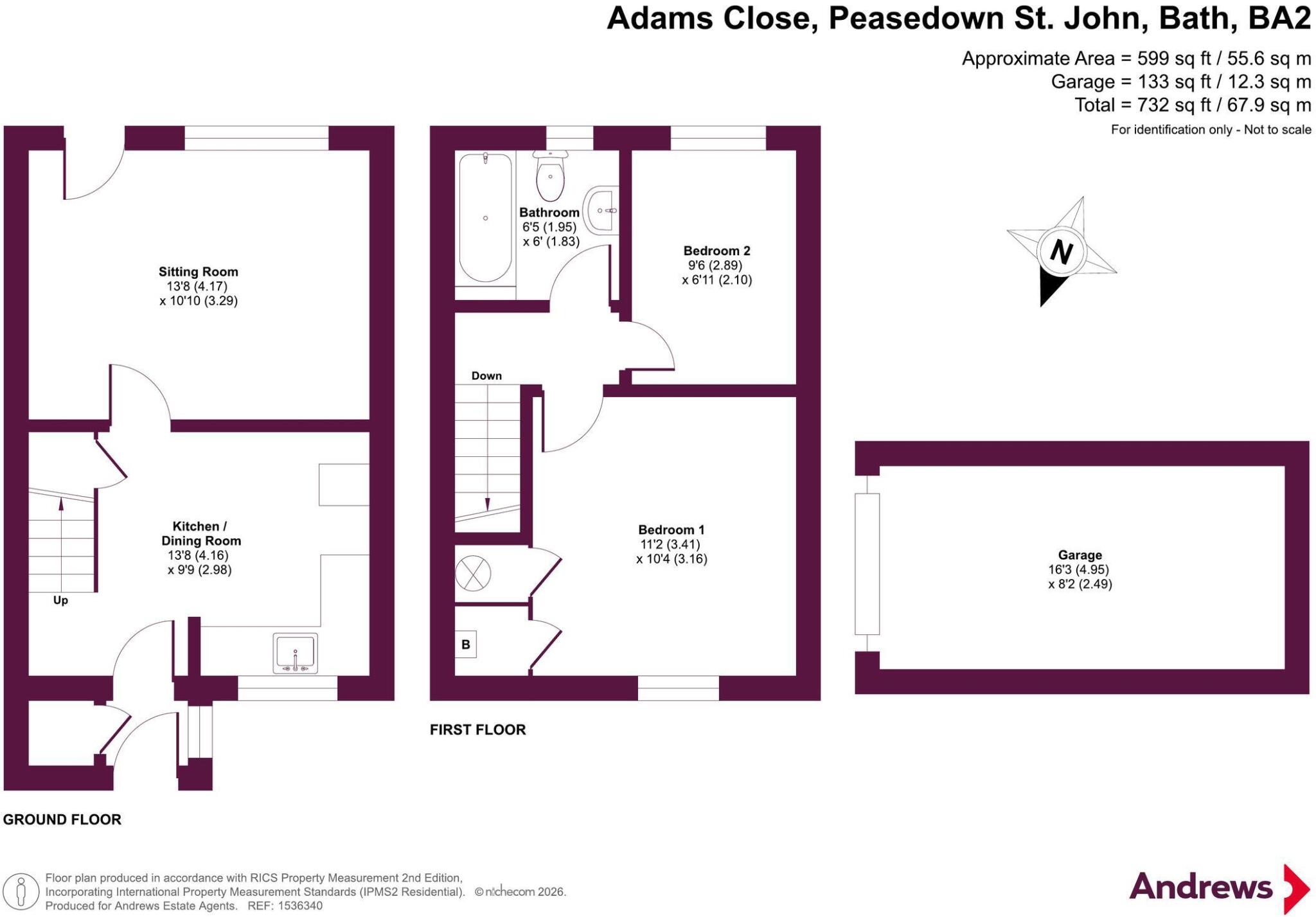 Adams Close, Peasedown St. John, Bath, Somerset, BA2 floorplan
