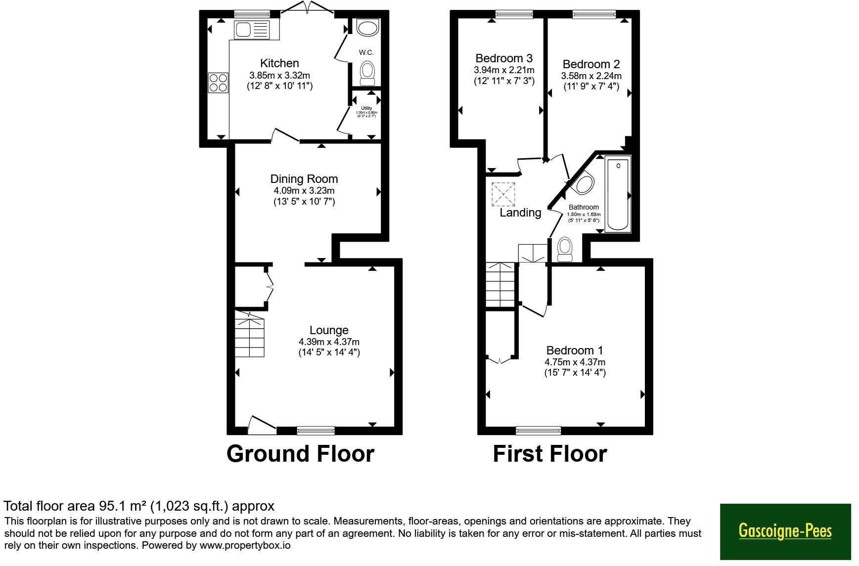 Oak Road, Leatherhead, Surrey, KT22 floorplan
