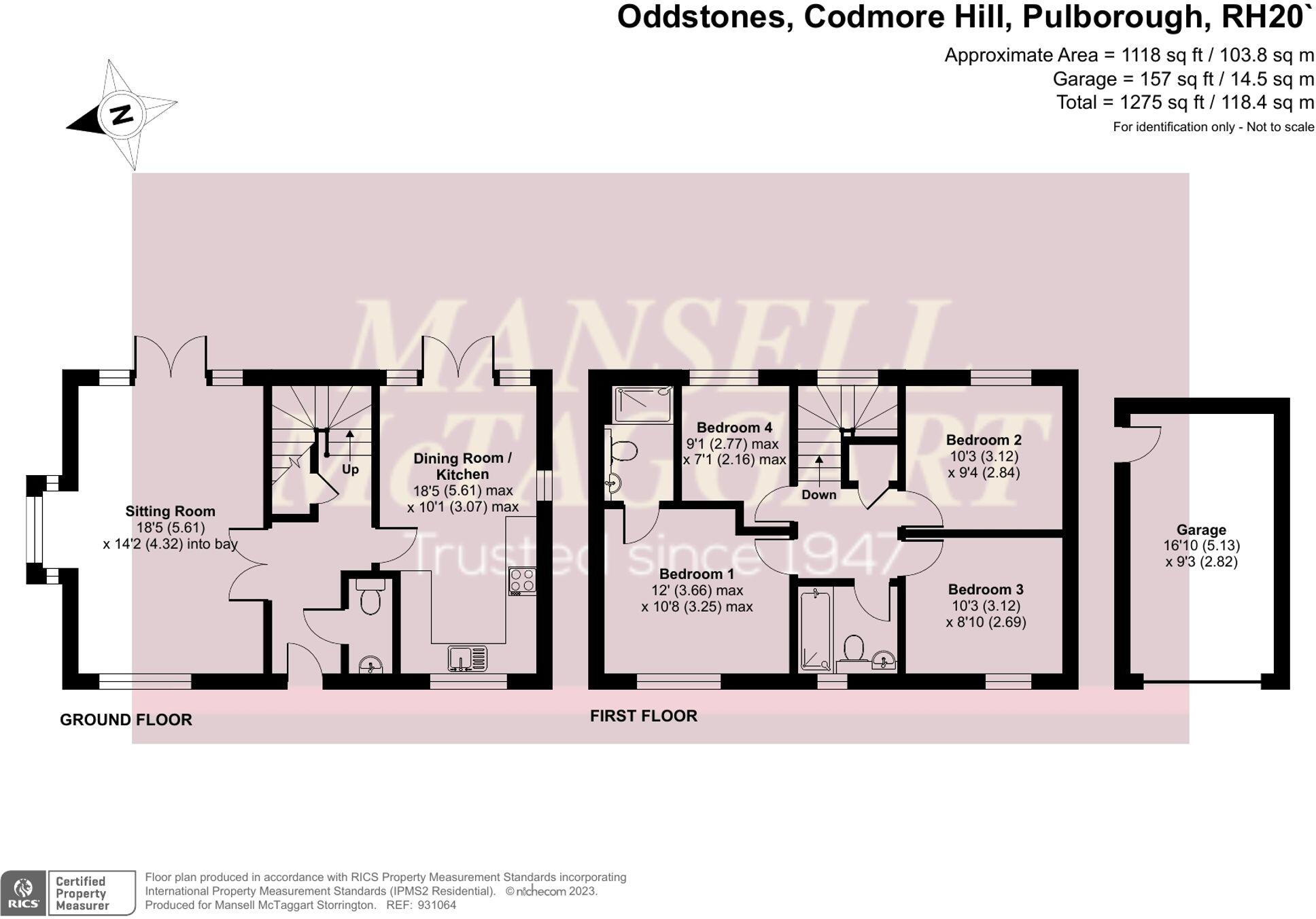 Oddstones, Codmore Hill, RH20 floorplan