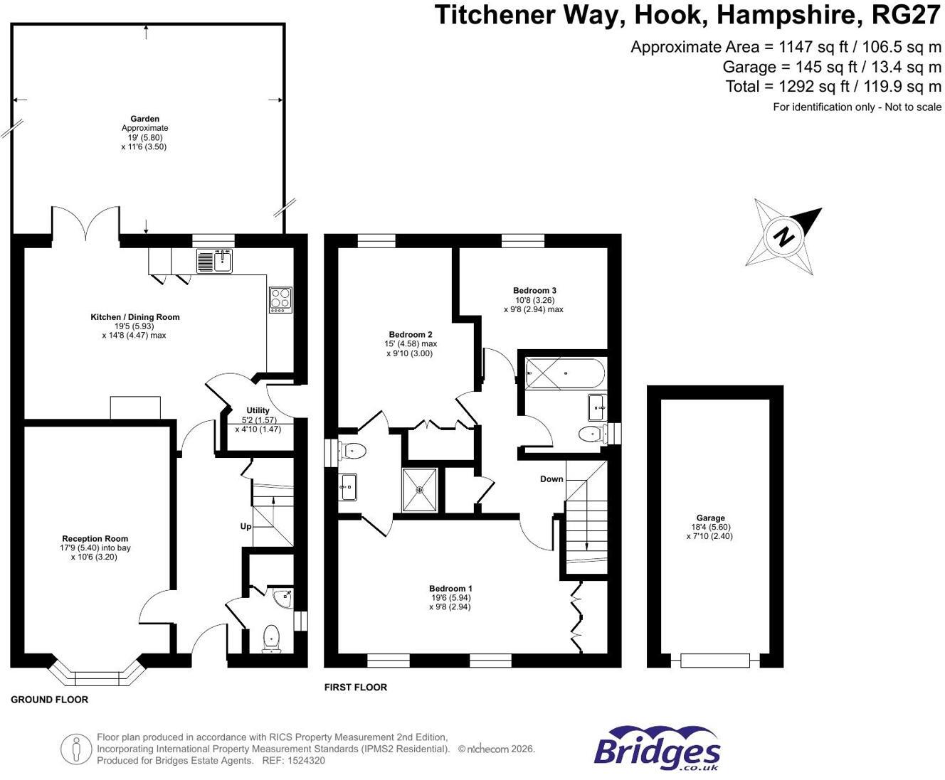 Titchener Way, Hook, Hampshire, RG27 floorplan
