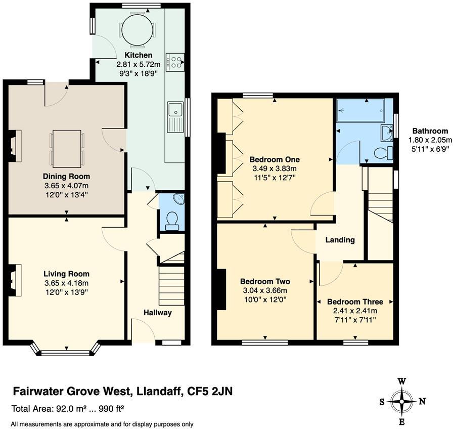 Fairwater Grove West, Llandaff, Cardiff floorplan