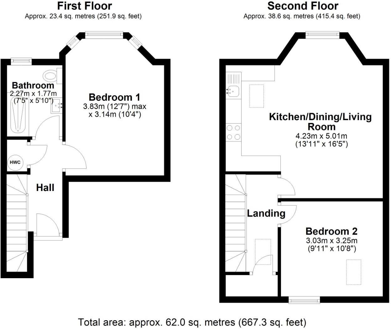 Flat 4, 76 Connaught Road, Cardiff, CF24 3PX floorplan