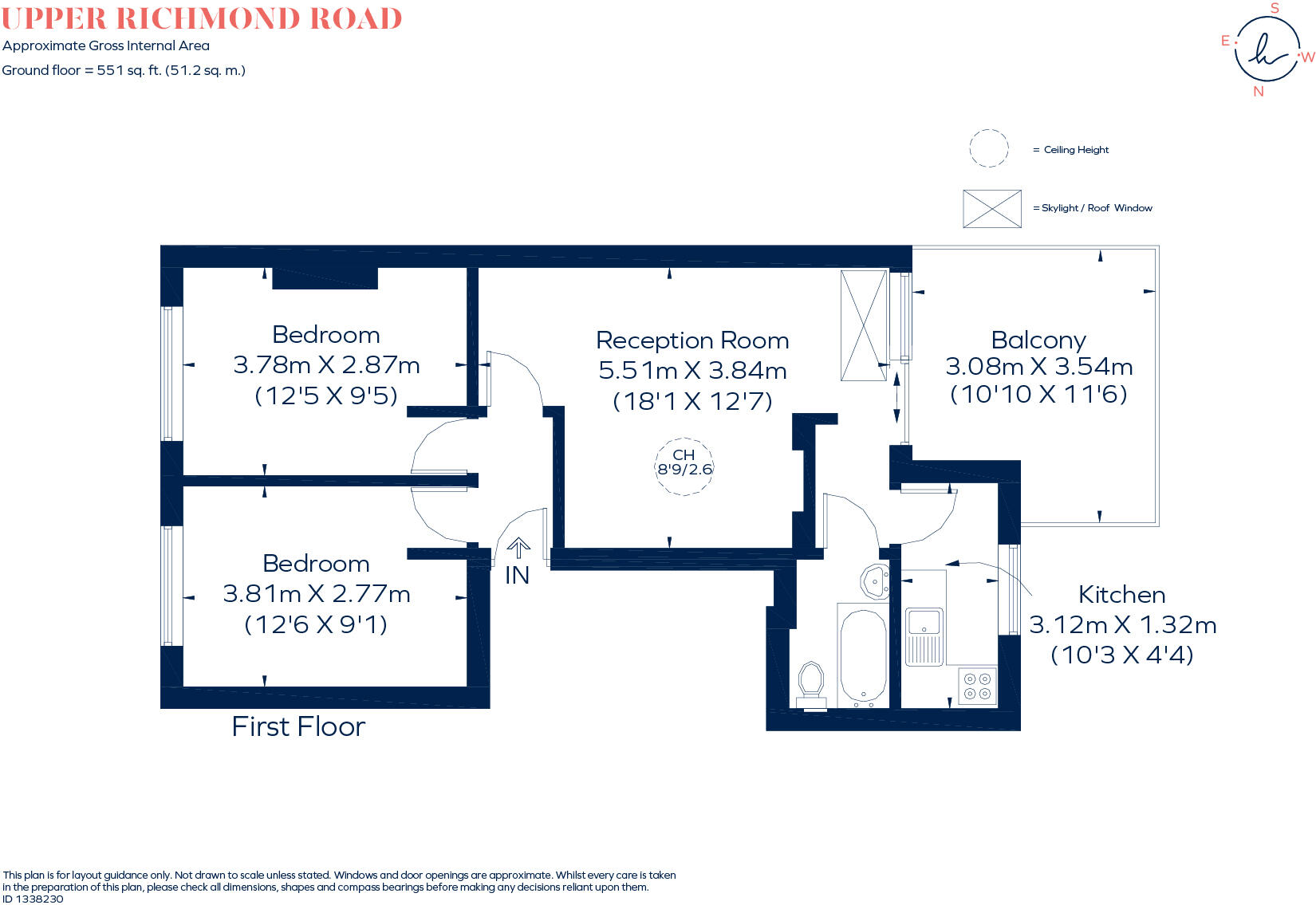 Upper Richmond Road West London SW14 floorplan