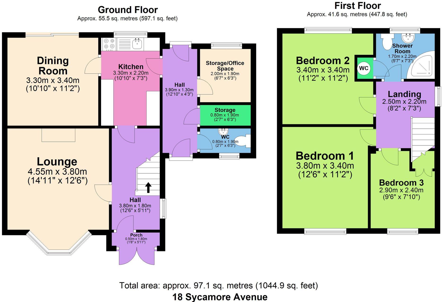 Sycamore Avenue, Glapwell, S44 floorplan