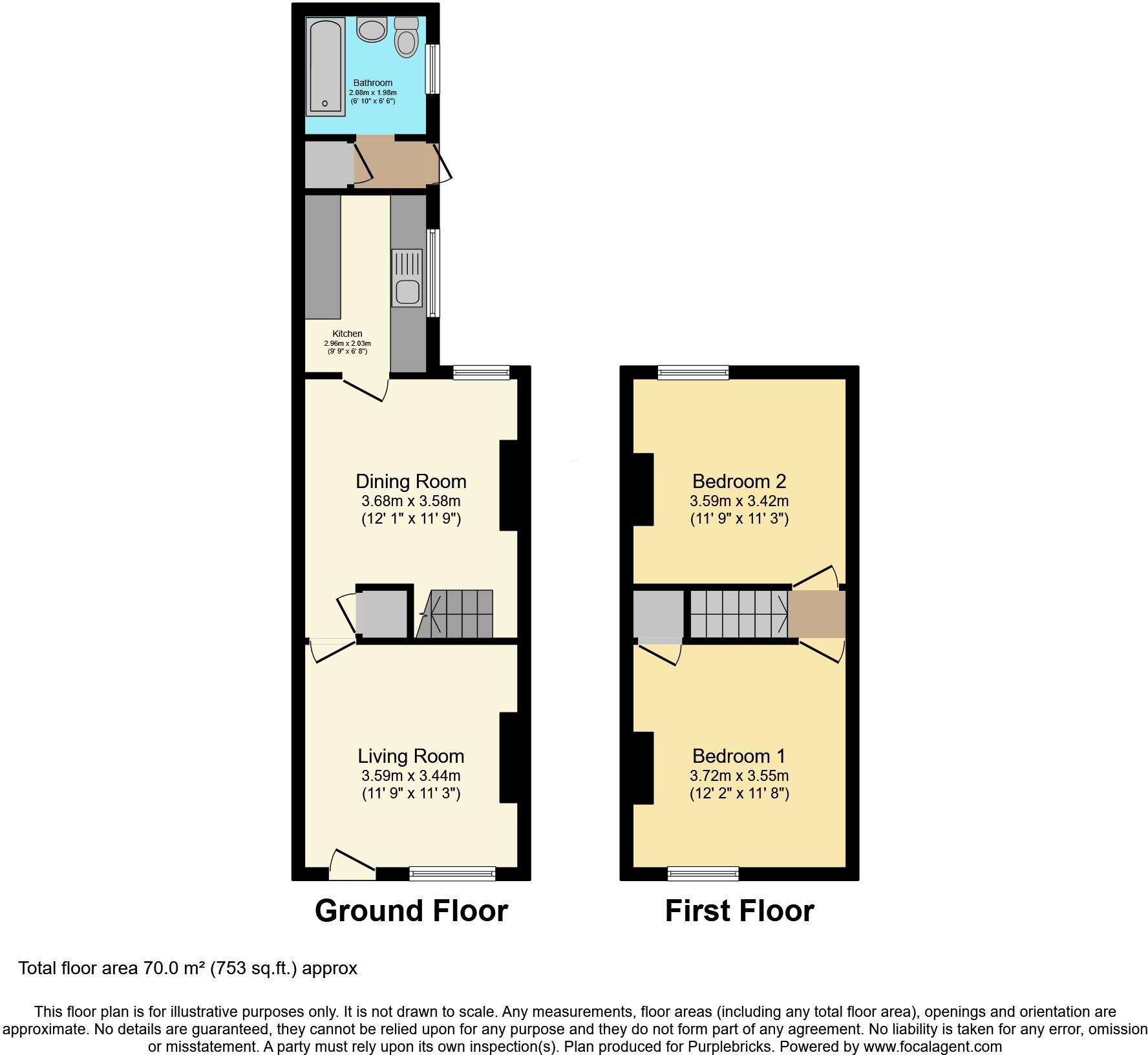 12, Bright Street, Stoke-on-Trent, ST3 floorplan