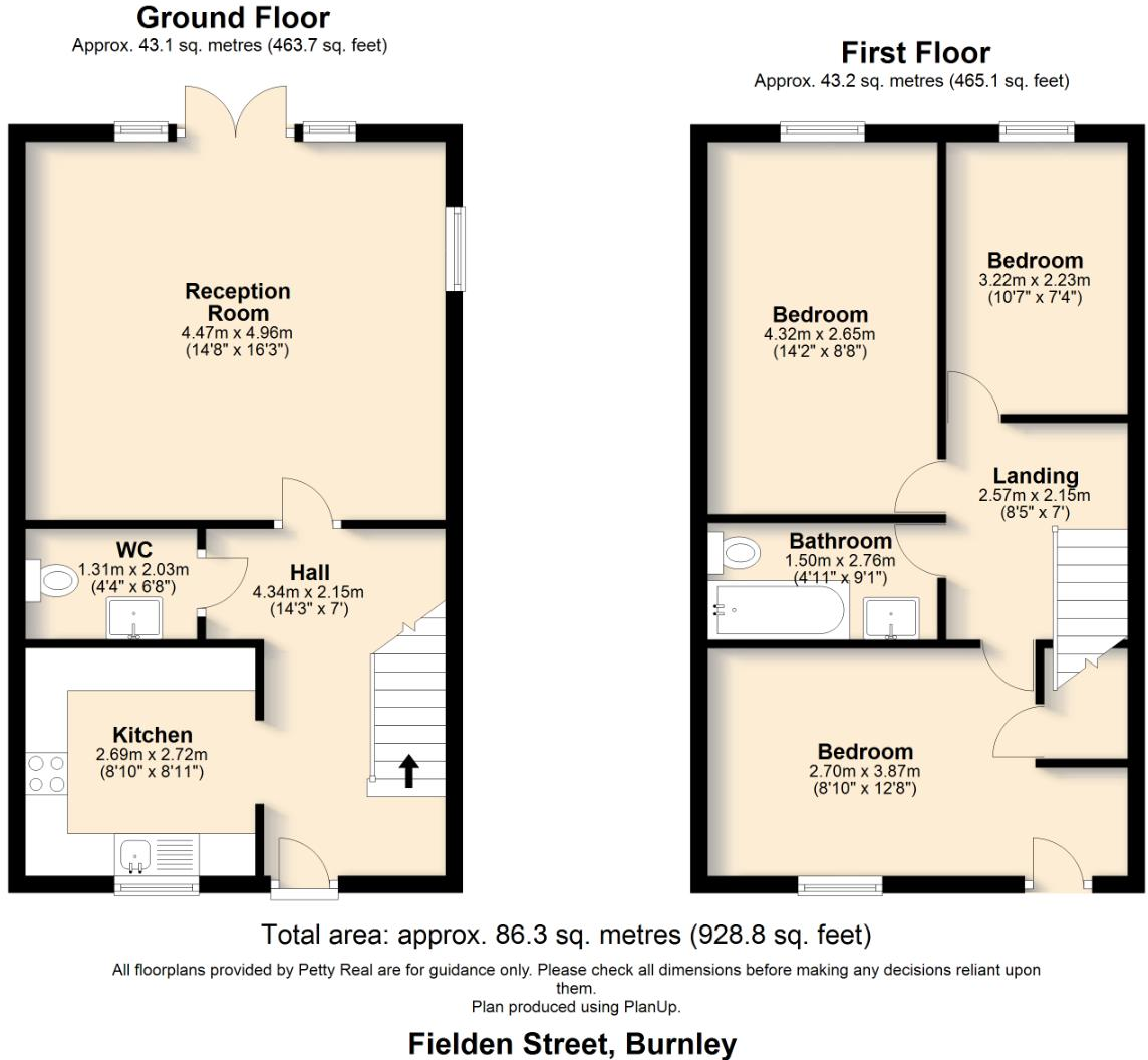 Fielden Street, Burnley floorplan